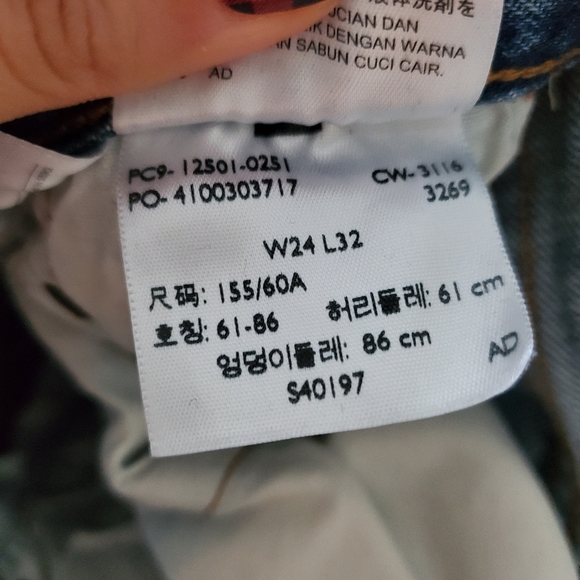 Levi’s 501 W24 White Oak Cone Selvedge Denim Button Fly Hi Rise Straight Jeans - Picture 8 of 9